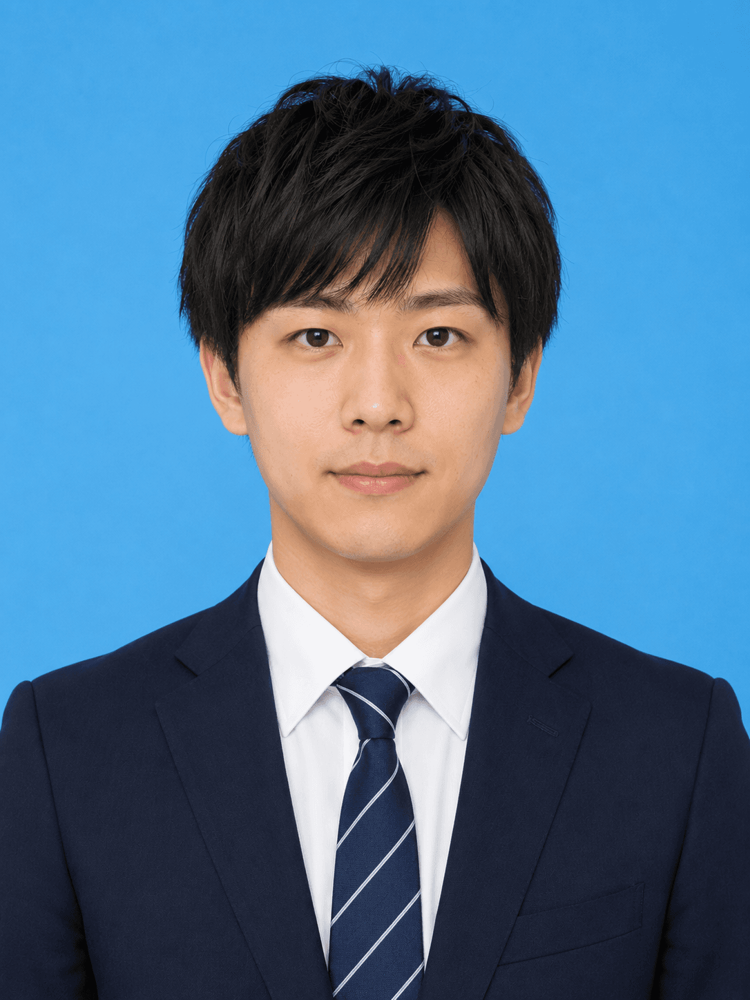 AI生成証明写真サンプル 20代男性
